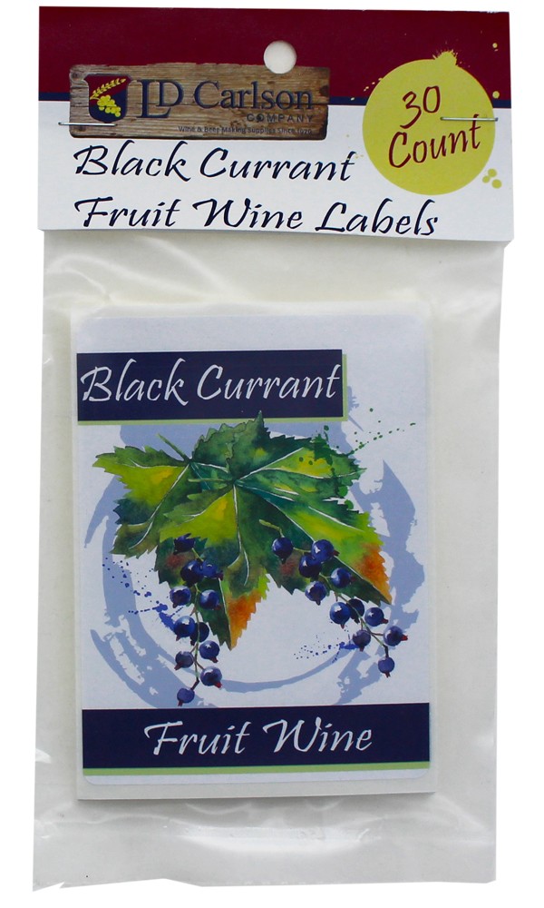 Black Currant Fruit Wine Labels