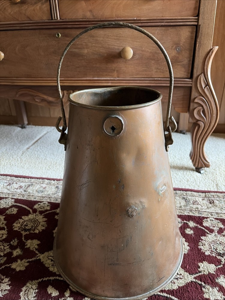 Antique Copper Milk Pail