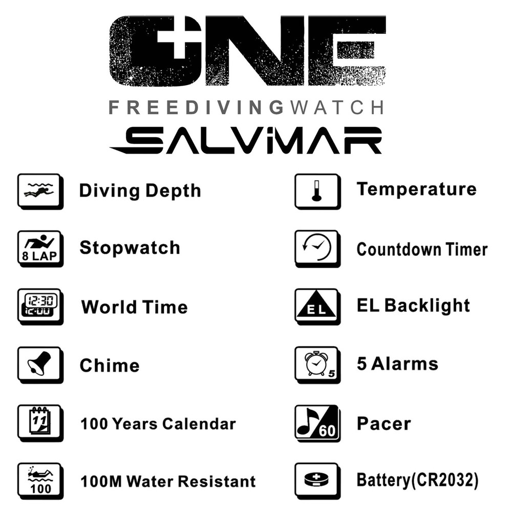 SALVIMAR One Plus Freediving Watch (8000P)