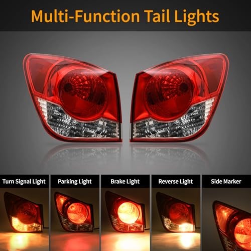 Tail Light Assembly Compatible with 2011-2015 Chevy Cruze Tail Driver Side