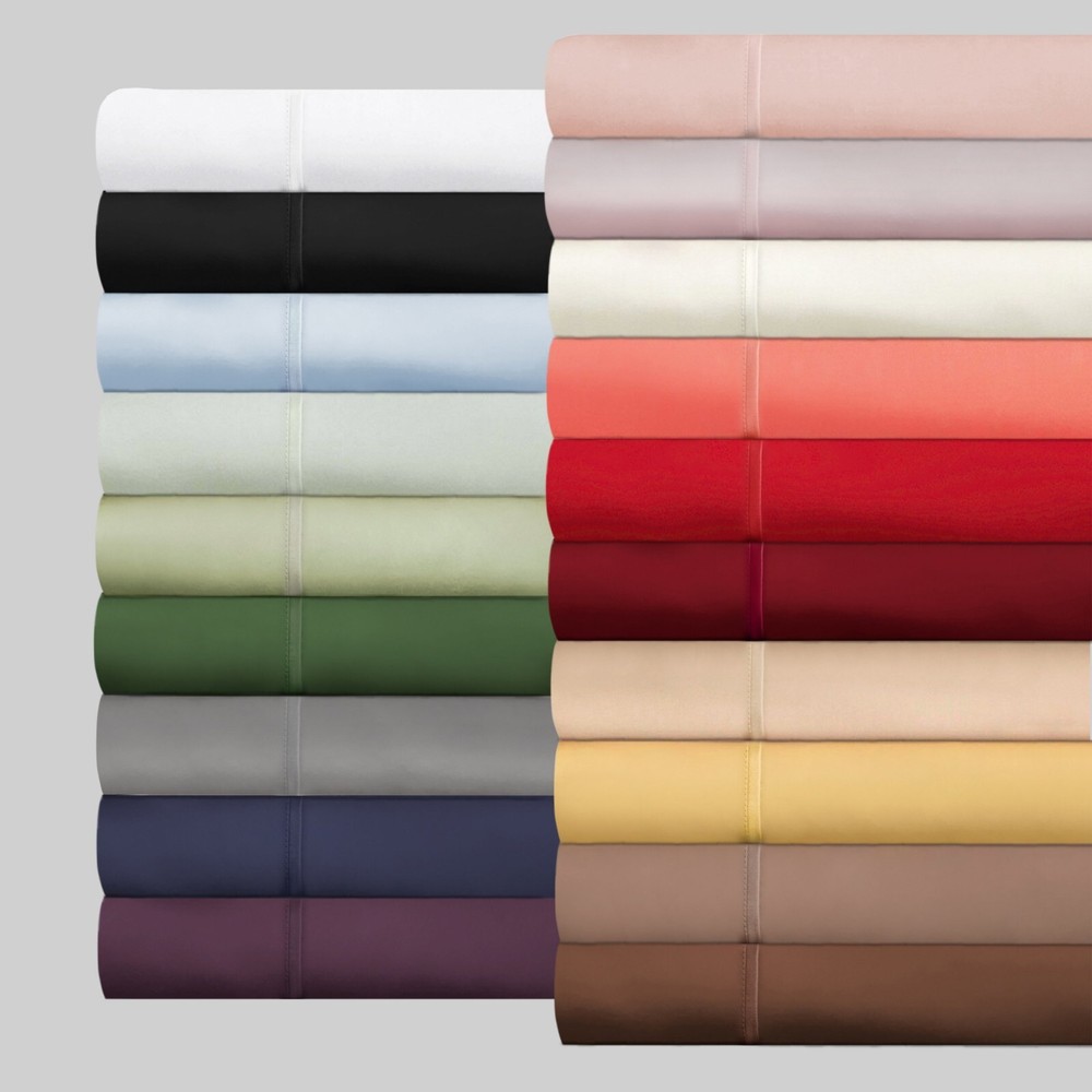 US KING SIZE EGYPTIAN COTTON 1200 TC ALL SOLID COLORS SELECT BEDDING SET