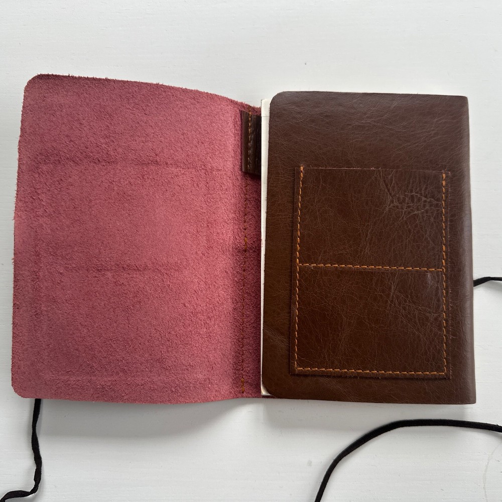 Leather notebook From Thailand 9x 4.5 Inch