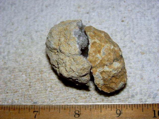 Geode pair opened with crystal centers 2 inch G72
