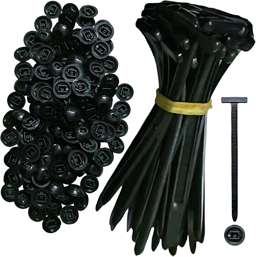Nylon Universal Car Cable Tie Buckle，Locking Zip Ties Holder With Pin & Button