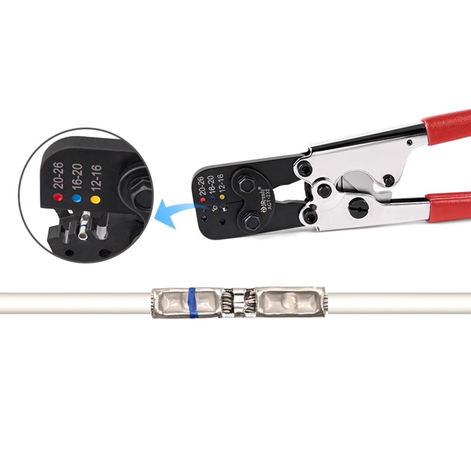 Crimp Splice 10Set Red Butt Splice Connectors D-436-36 Applicable wire 12-16AWG