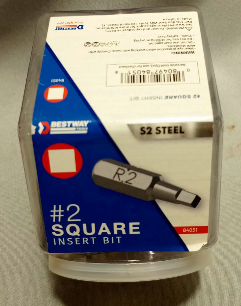 Bestway Tools S2 Steel #2 Square Bit Insert 300 Pcs.