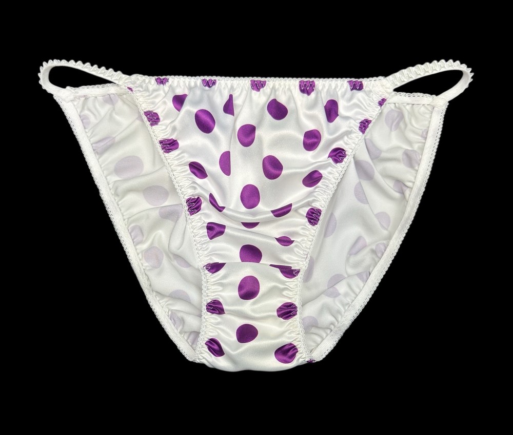 Classic Satin String Bikini Polka Dot 2XL