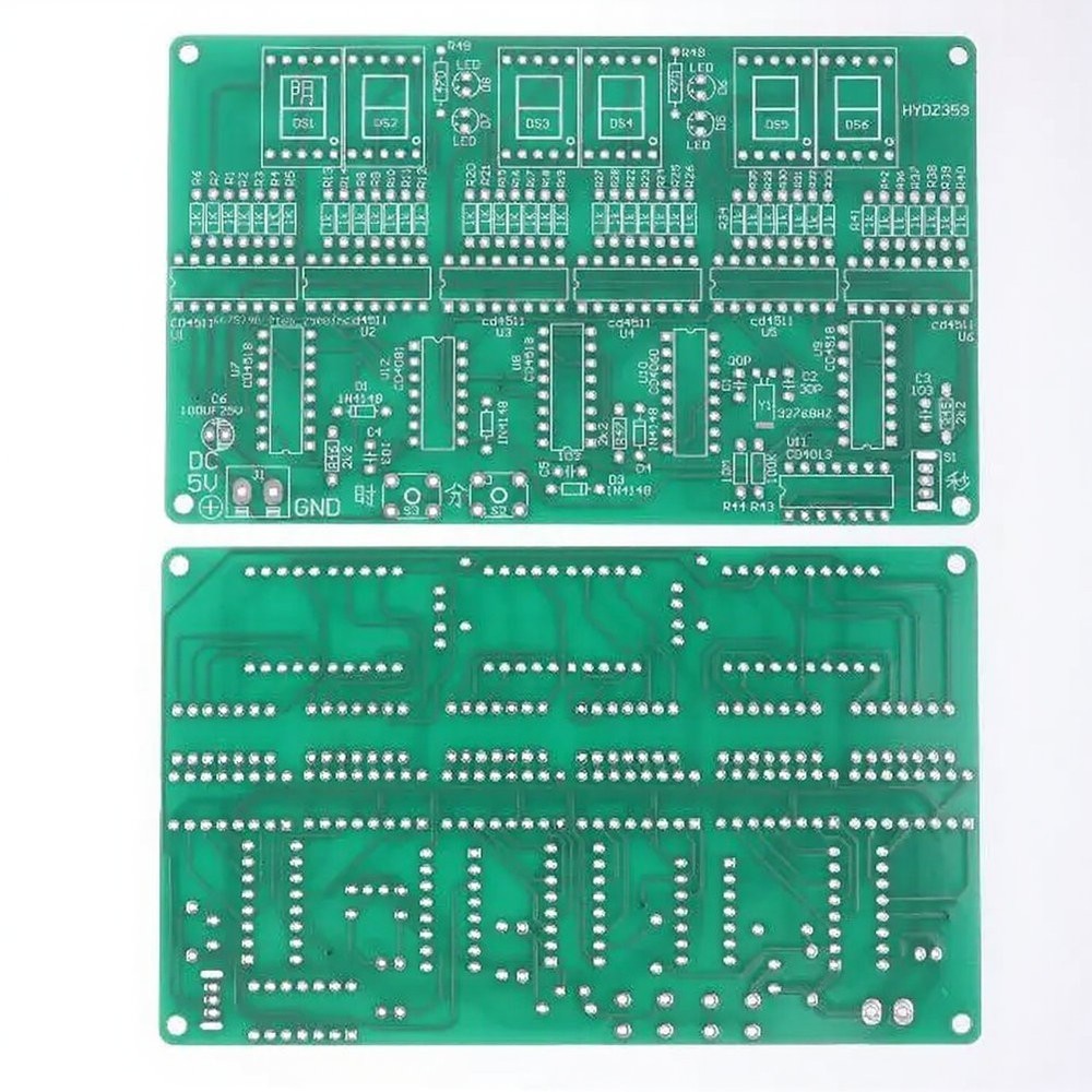 DIY Clock Kit 6 Digit Display for Hands On Electronics Learning and Soldering