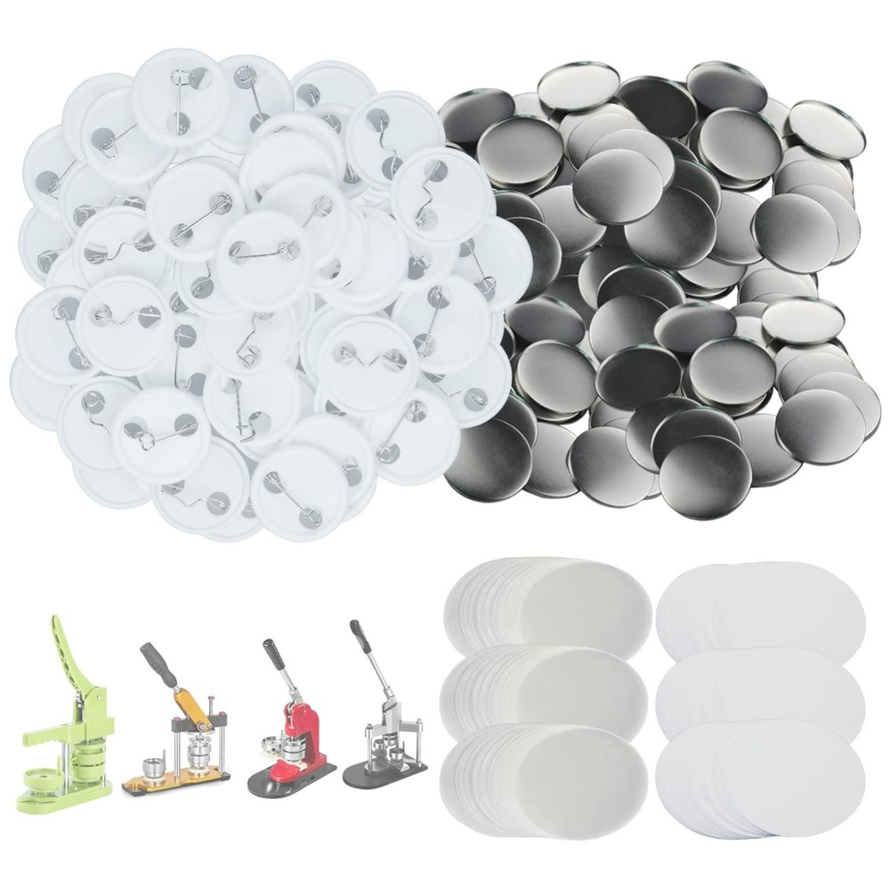 300 Sets 25mm Button Supplies for Maker Machine - Badge Kit