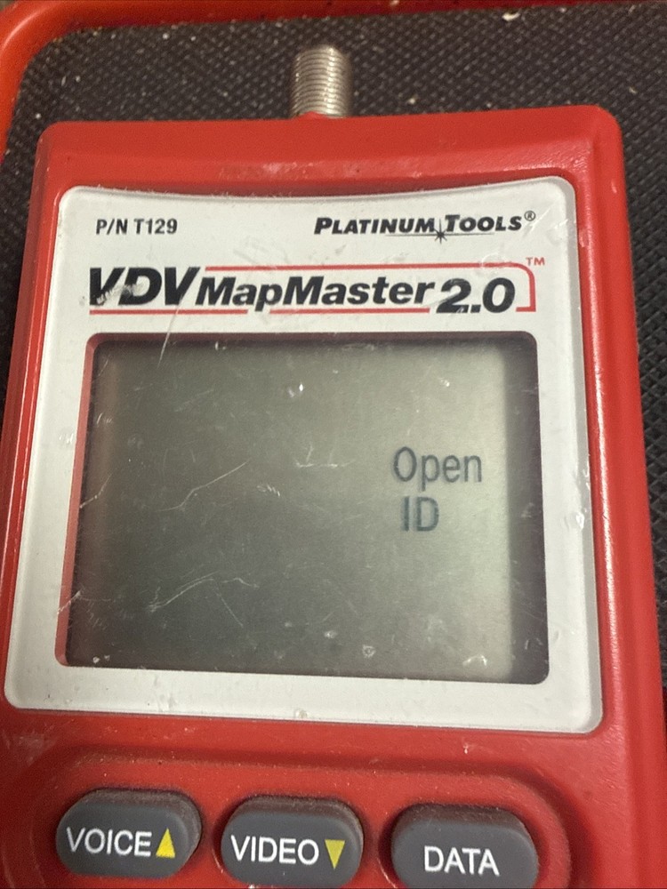 Platinum Tools T129K1 T129 Vdv MapMaster 2.0 cable coaxTester Kit case Good Work