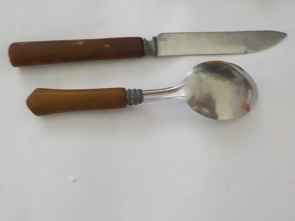 Vintage Bakelite Spoon Knife Unmatched