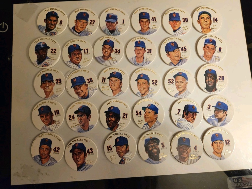 1969 NEW YORK MIRACLE METS 31 POGS