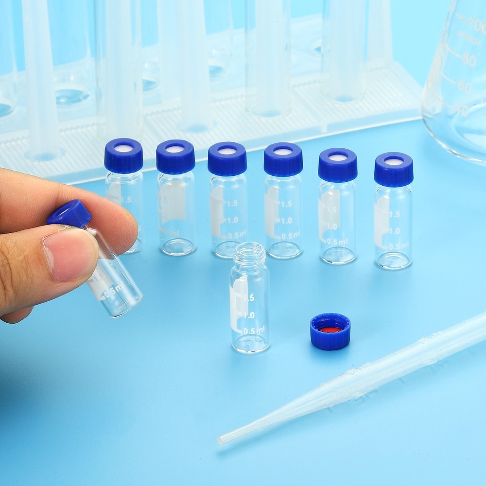 2ml Vial Self-Sampler, 1000pcs Red Patch PTFE & White Silicone Sets