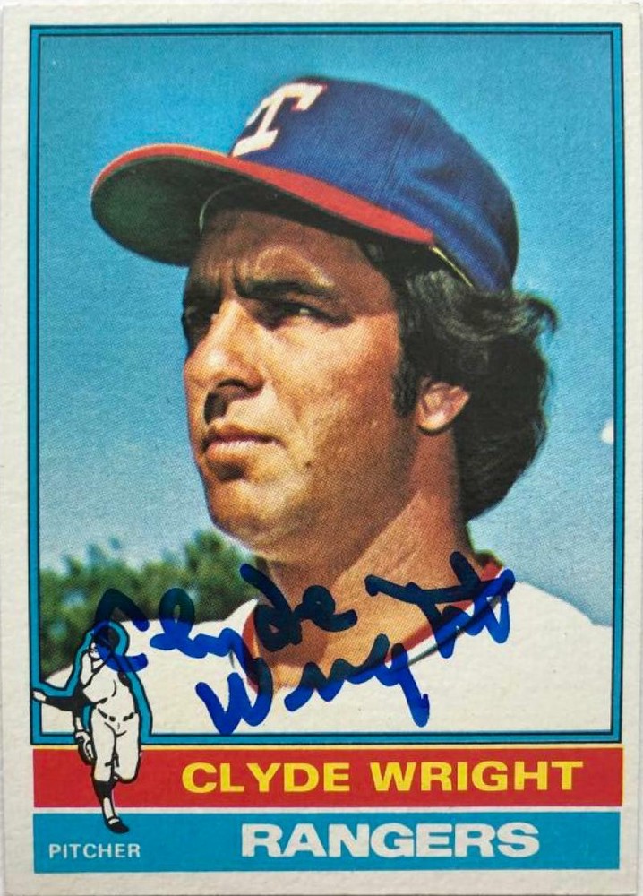 Clyde Wright Autographed 1976 Topps #559