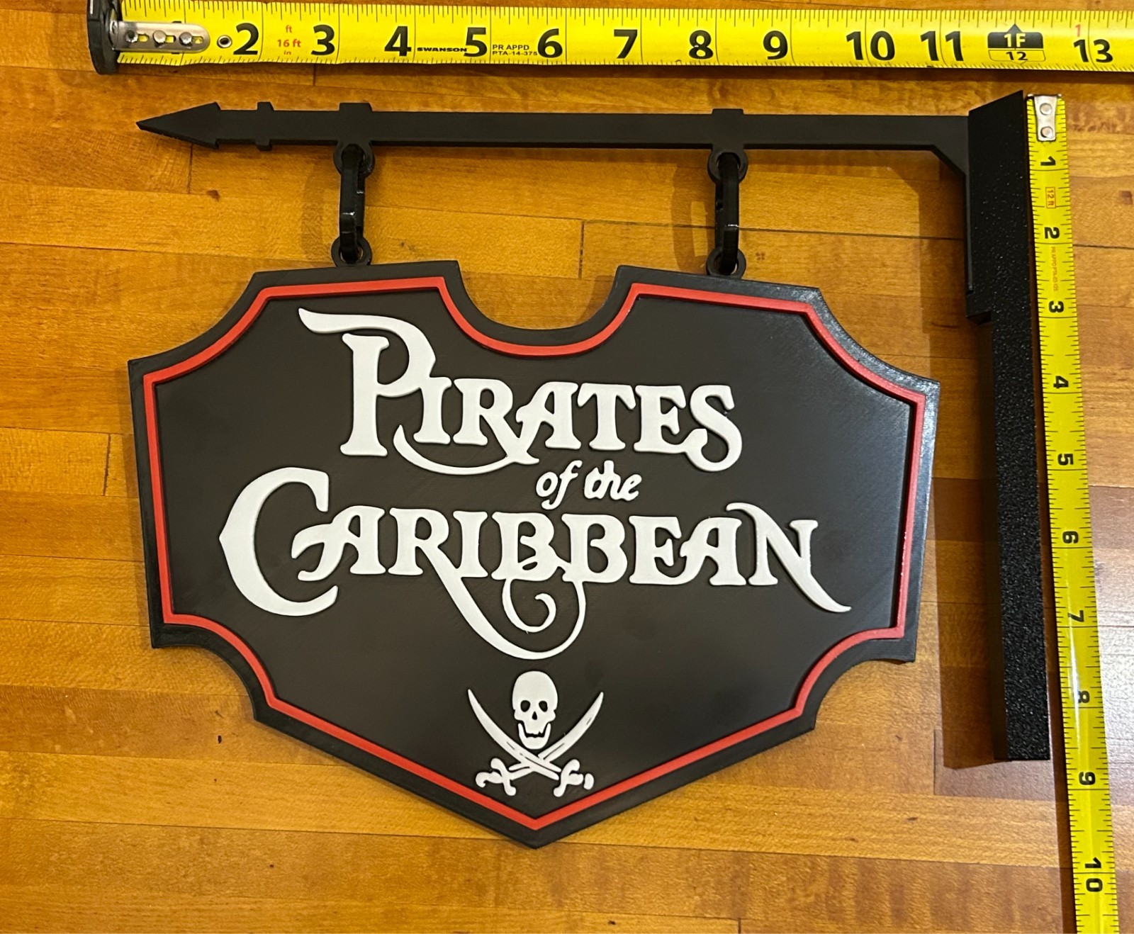 Pirates of the Caribbean Hanging Sign Disney Ride Inspired Fan Art Decor Wall
