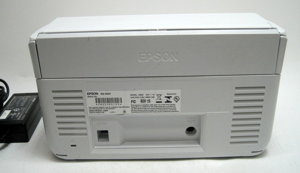 Epson WorkForce DS-530 II Duplex Document Scanner w/USB & AC Adapter 8000 SCANS!