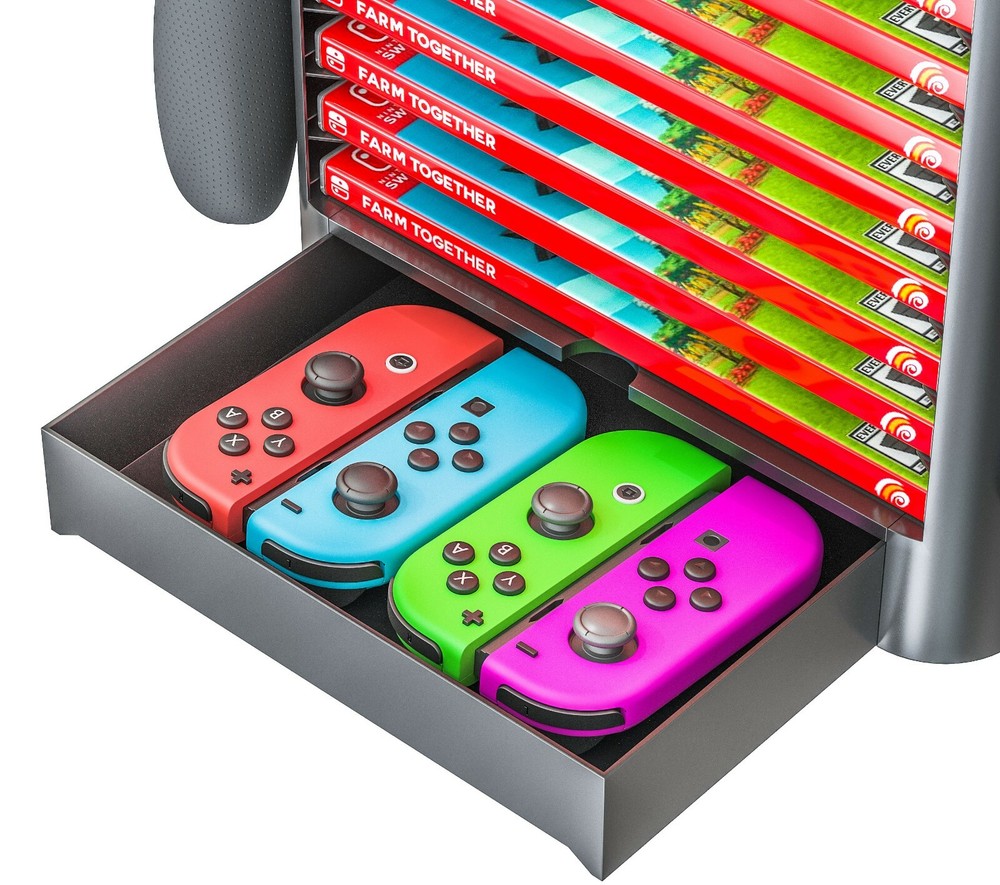 Skywin Game Storage Tower for Nintendo Switch - Game Disk Rack and Controller...