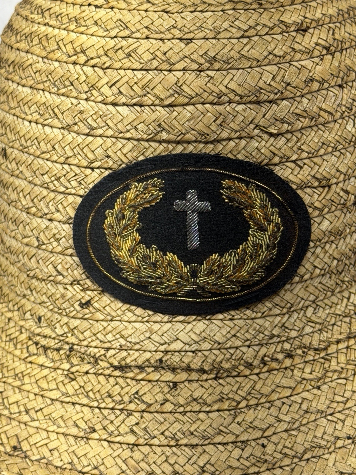 Civil War Church Chaplain Officer Straw Slouch Hat Cap Kepi 100% Authentic