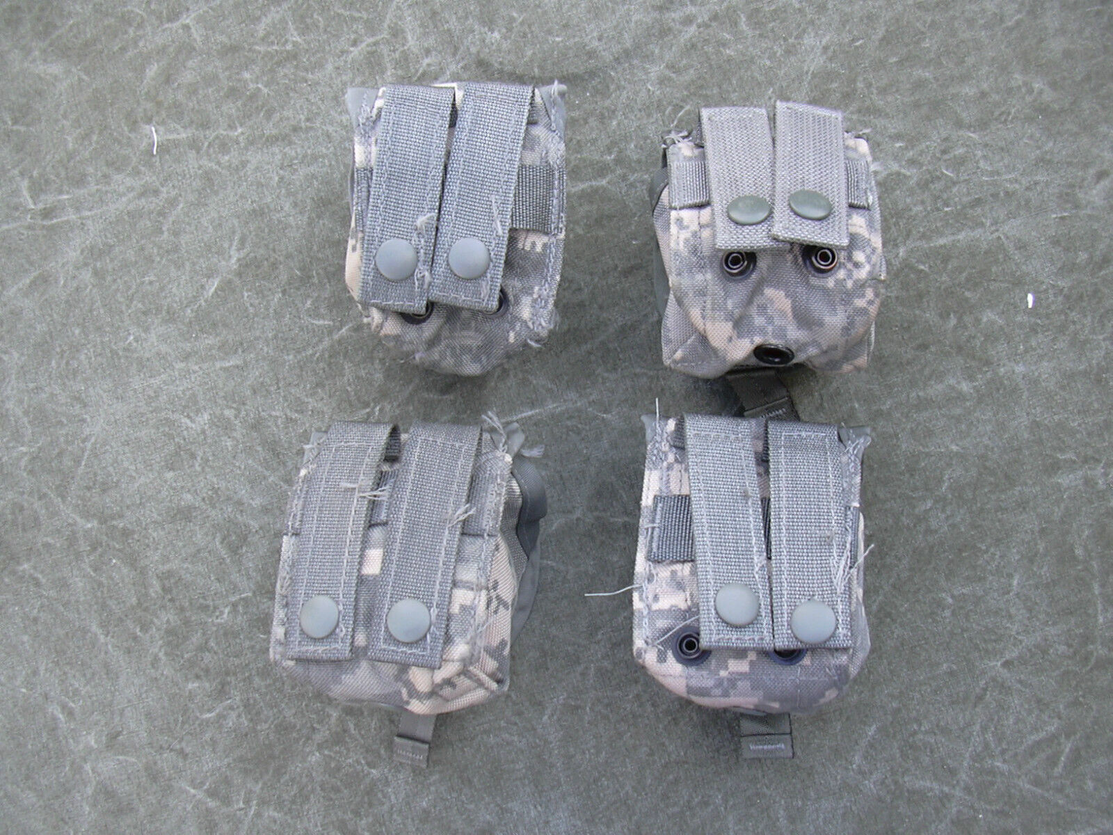 4 Military Hand Grenade Pouch, Army ACU Digital Camo MOLLE II Pouches VGC