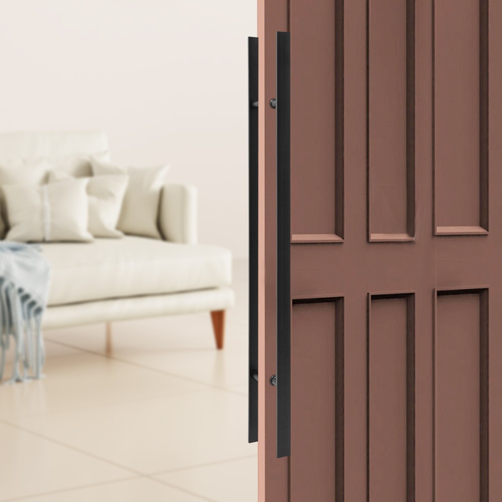 Double Sided Stainless Steel Door Handle Pair Pull Push Sliding Barn Door Handle