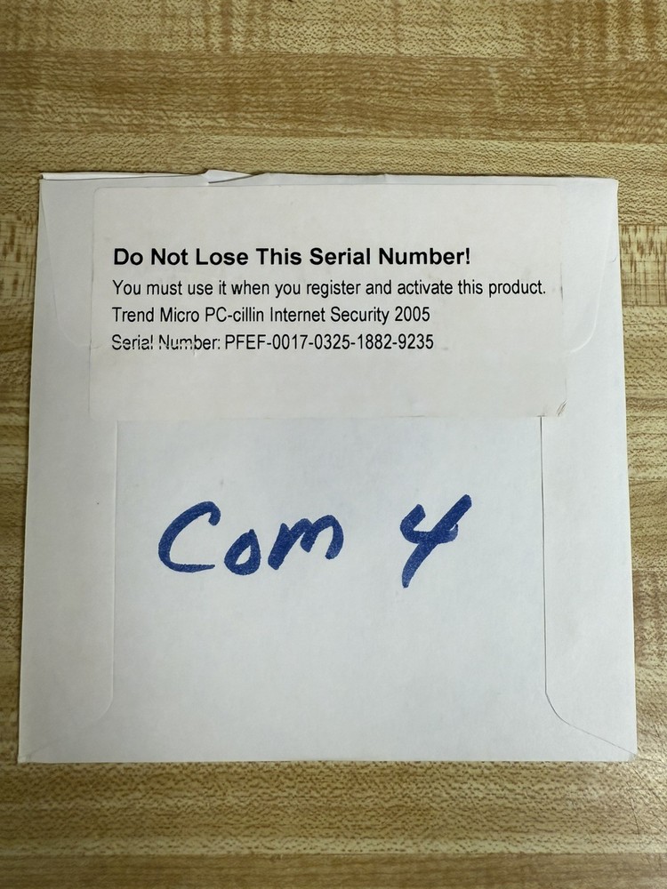 Trend Micro PC-cillin Internet Security 14 Software 2005 Disc Quick Start Guide