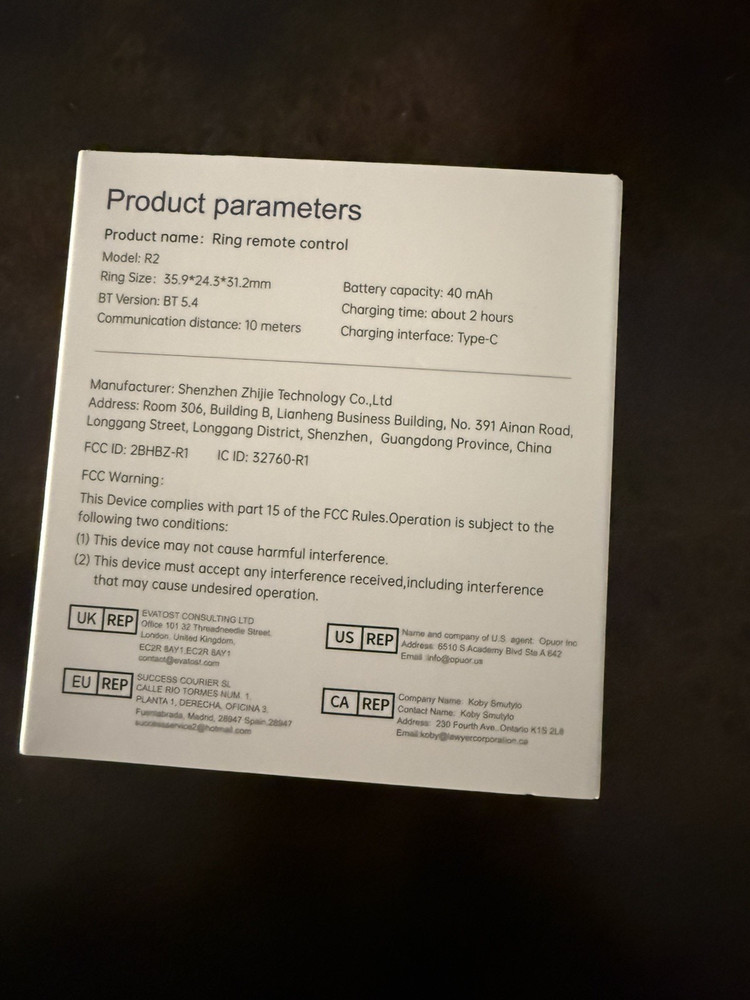 Scrolling Ring Remote Control Page Turner compatible for iPad iPhone & Android