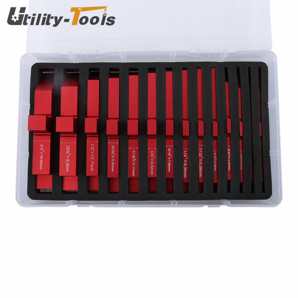 14 Pack Precision Aluminum Setup Blocks Height Gauge Router Table Setup Bars