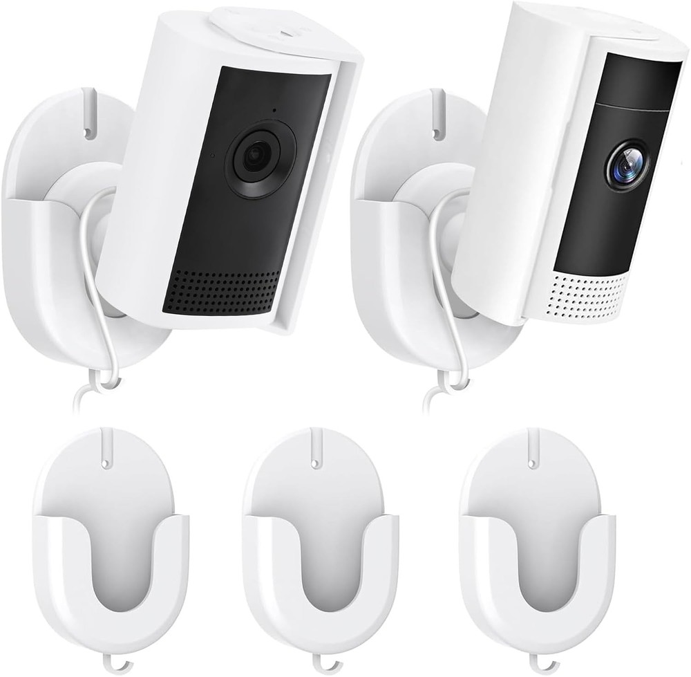 No Drill 𝐑𝐢𝐧𝐠 Indoor Camera Mount for Cam White