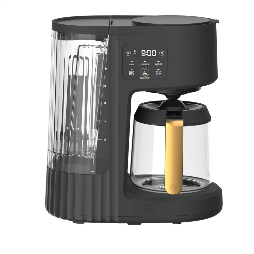 Thyme & Table 12-Cup Programmable Drip Coffee Maker with 60oz (Slate Grey) New