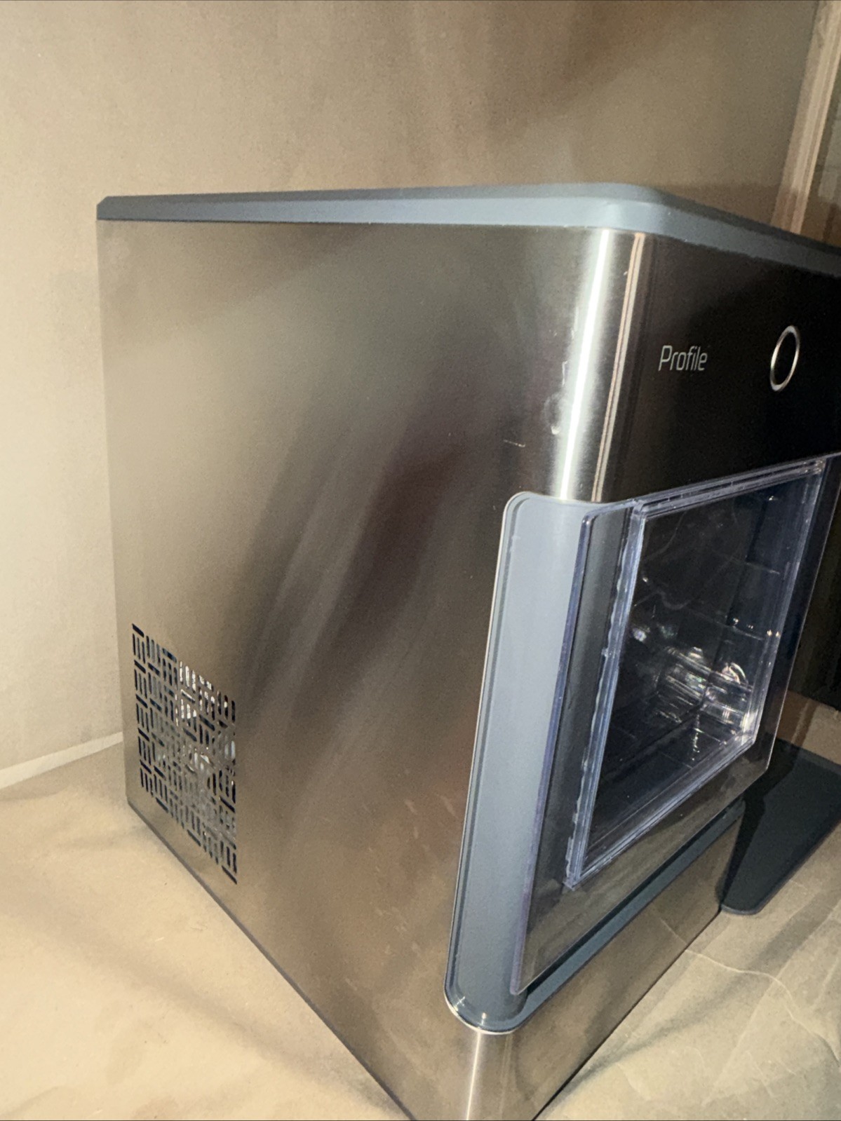 GE Profile Opal Nugget Ice Maker + Side Tank Countertop Icemaker Stainless Steel