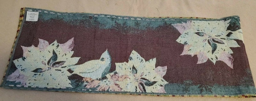 Fall Harvest Table Runner 60" L 12" W, White