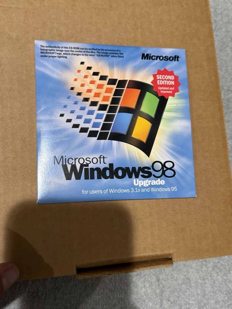 Microsoft Windows 98 SE Upgrade COMPLETE w/ Key Floppy Disk Vintage PC Software