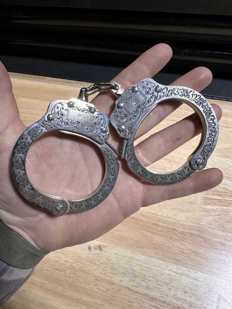 Deep Engraved Peerless 700C Handcuffs