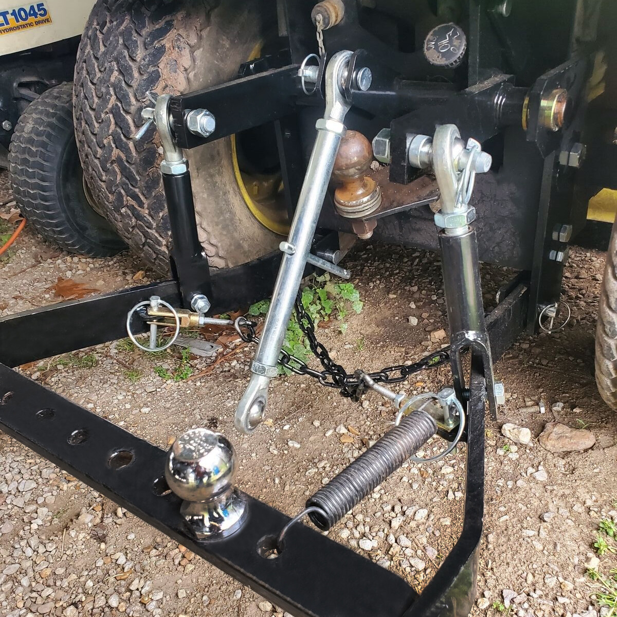 Steel 3 Point Hitch Kit For John Deere 140 300 317 W/Closed Frame Receiver Hook