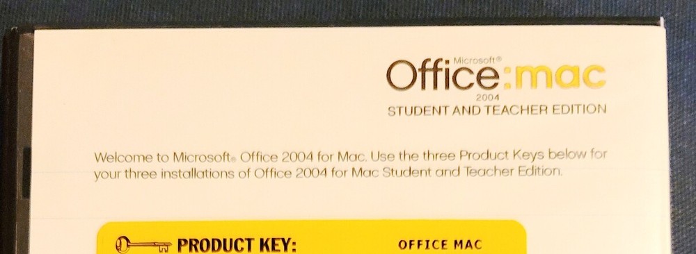 Office:Mac 2004 Student Teacher Edition Microsoft Office