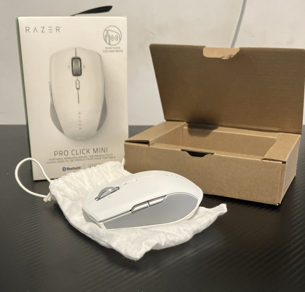 Razer Pro Click Mini Wireless Mouse Silent White OPEN BOX TESTED and WORKING