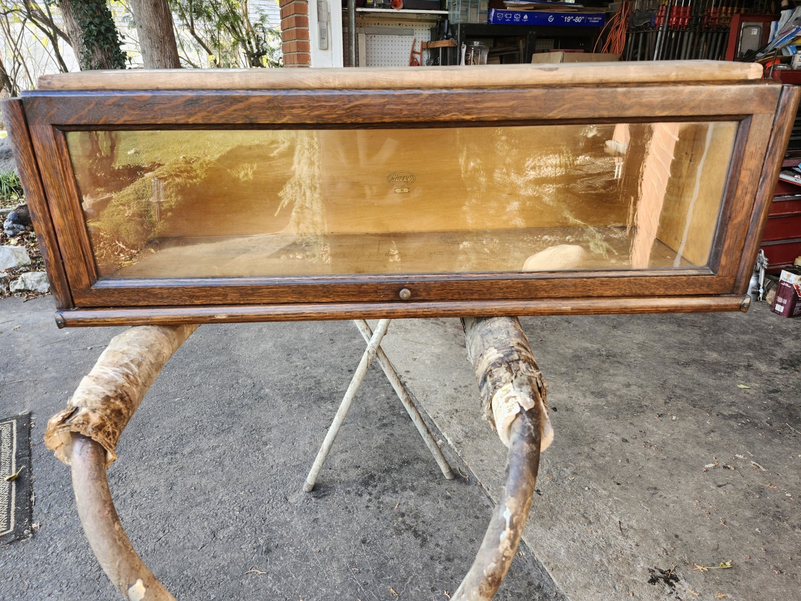 MACEY  98 Tiger Oak Bookcase Section