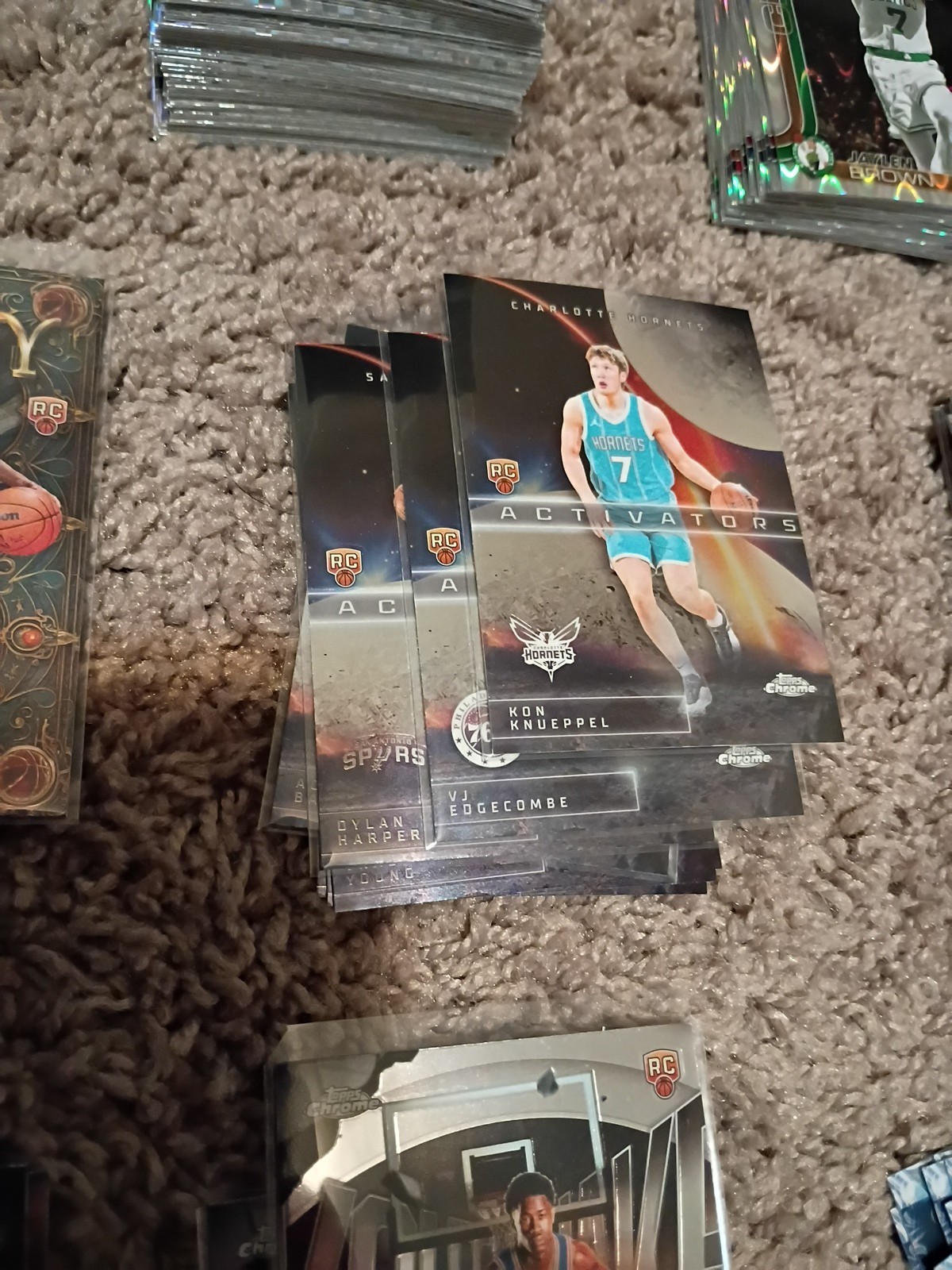 2025-26 Topps Chrome Basketball Parallel Insert Lot Knueppel LeBron Aprox 350