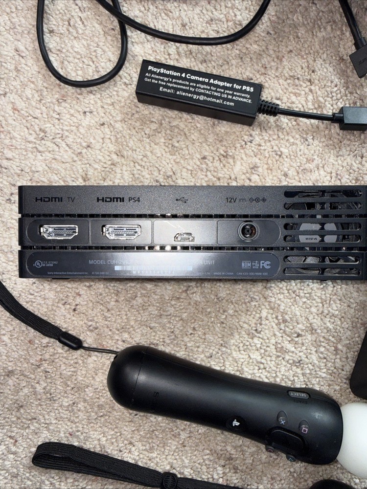 Sony PS4 PS5 VR Headset Bundle V2 CUH-ZVR2 2 Move Controllers Camera Untested