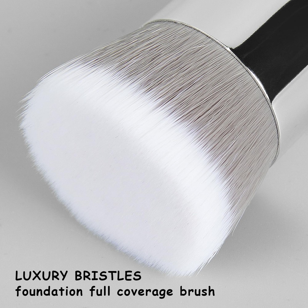 DIFFUNY Large Makeup Brushes Double Ended Foundation Brush & Concealer Black