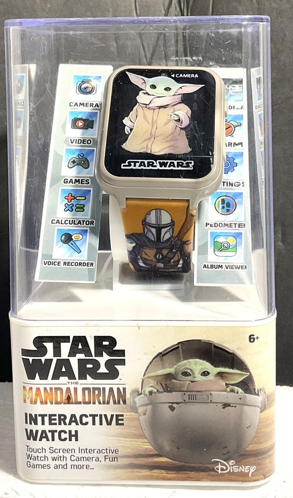 Star Wars Mandalorian Touch Screen Interactive Watch with Camera & More - NEW