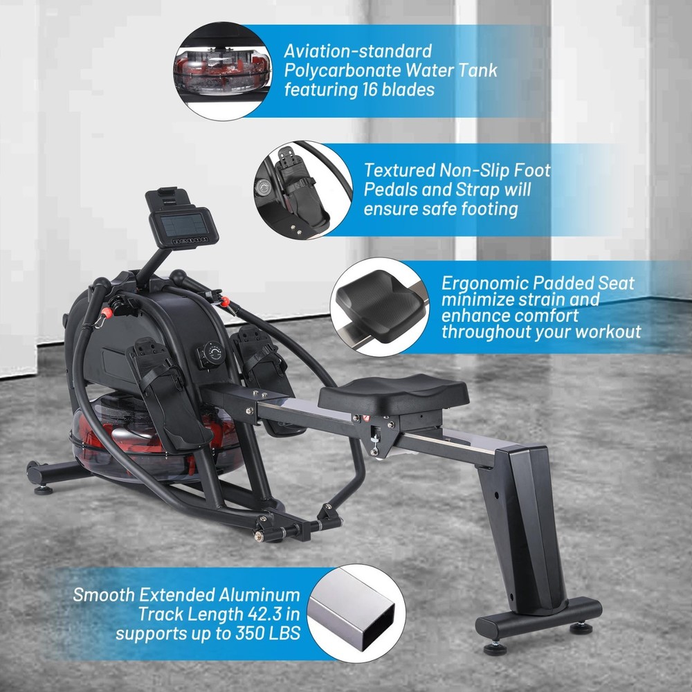 Rowing Machine Workout Rowing Exercise Equipment Dual Slide Rowing Exercise