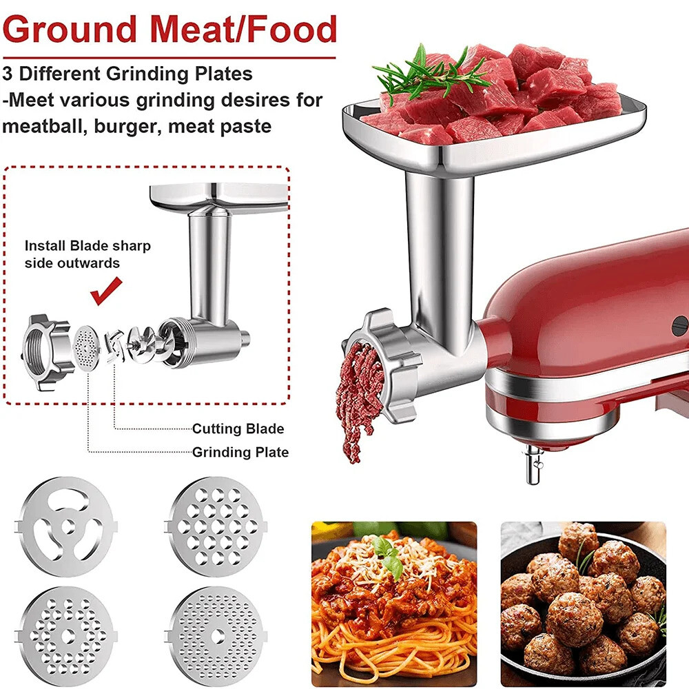 Kitchen Food Meat Grinder Sausage Stuffer Attachment For Kitchen-Aid Stand Mixer