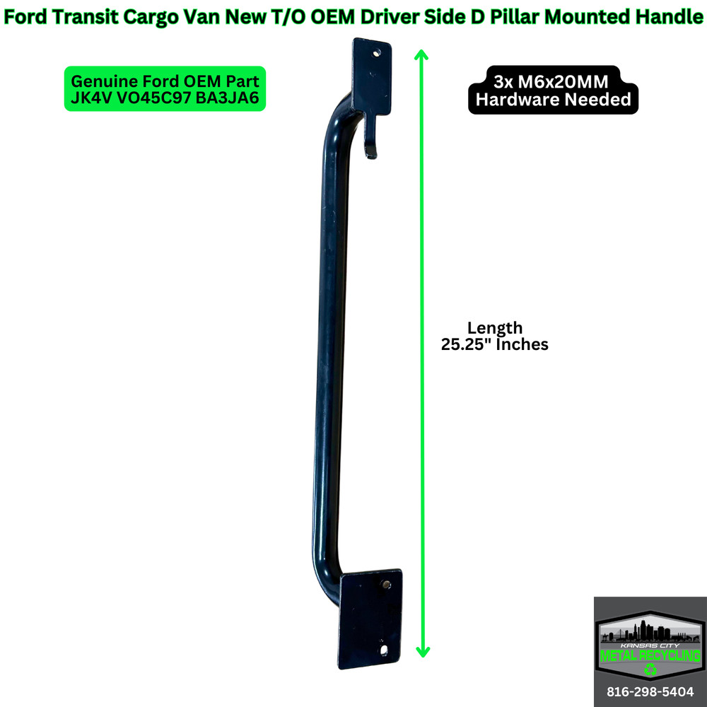 Ford Transit OEM Rear (D Pillar) Interior Grab Bars Driver & Pass. Side (2 Pack)