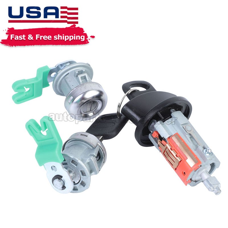 For 1996-2008 Ford E150/250/350 Door Lock Cylinders & Ignition Switch w/ Keys