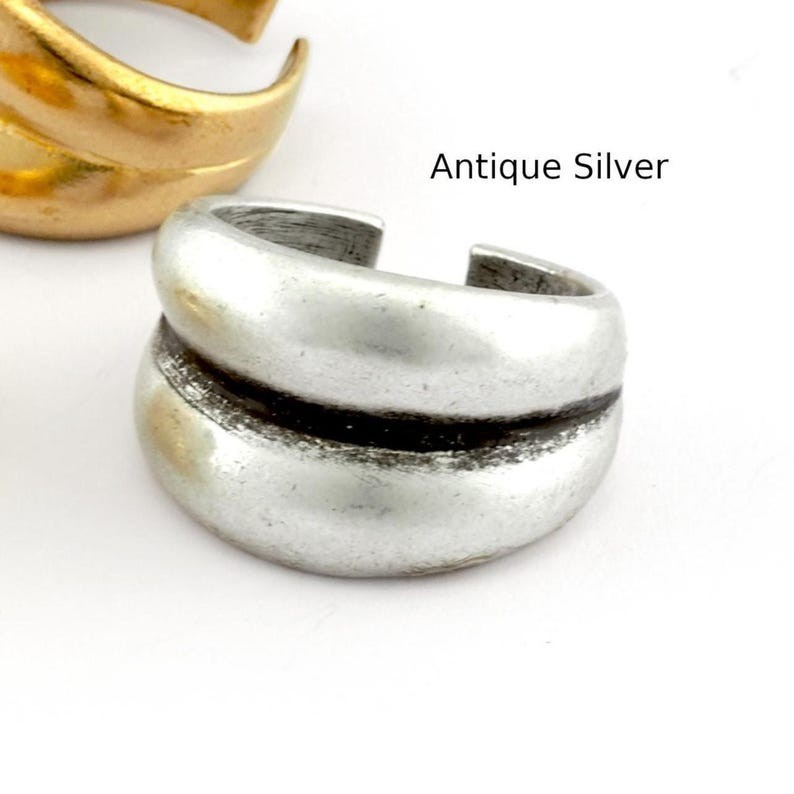 Adjustable Brass Ring (18.75mm 8.5US inner size) 3014