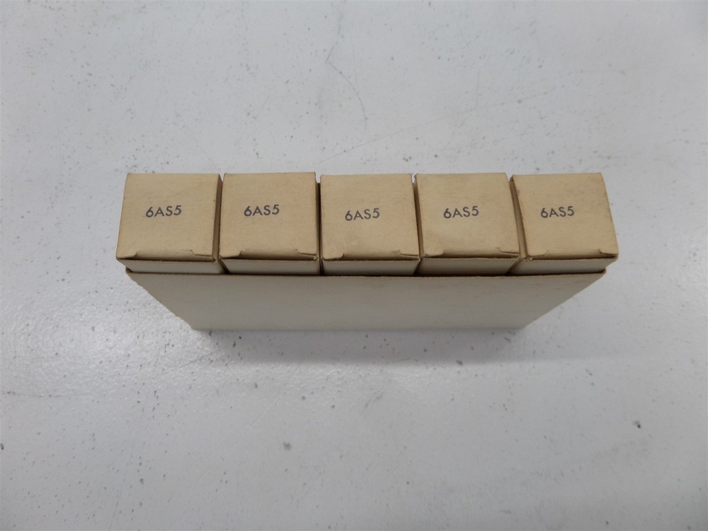 Lot Of 5 Sylvania 6AS5 Electron Tubes