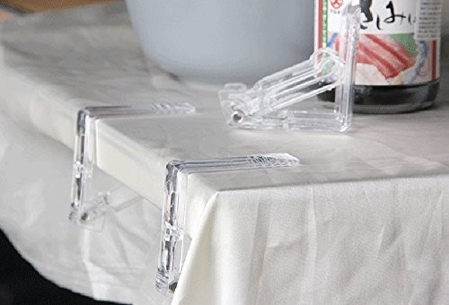 20Pcs Clear Plastic Tablecloth Clips Spring Loaded Clamp Holder