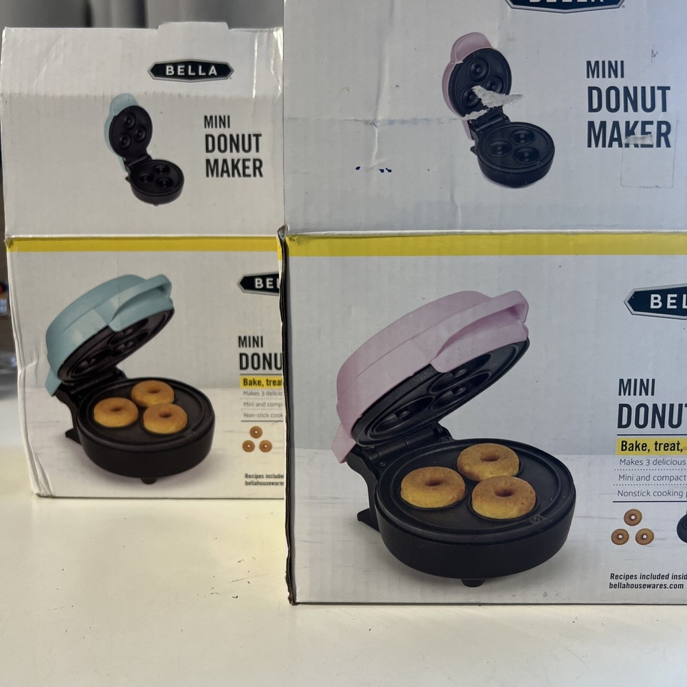 Bella Mini Donut Baker, Blue or Pink,