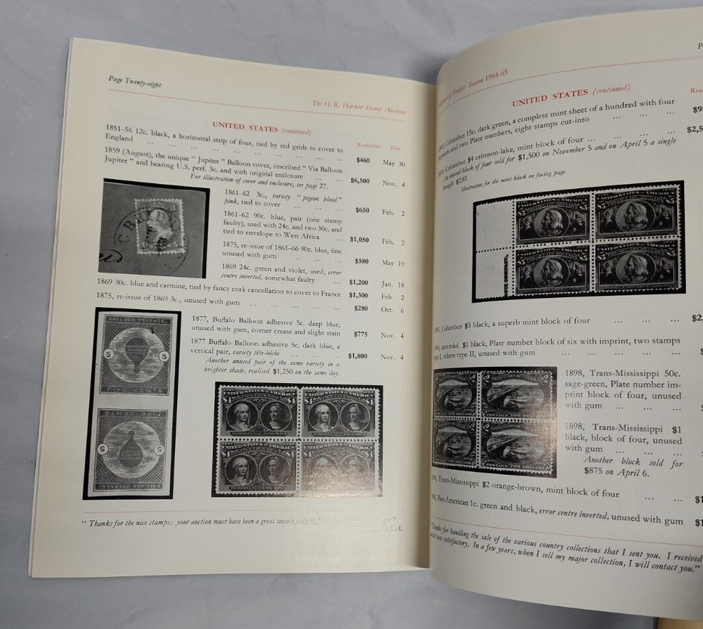 H.R. Harmer Org. 40th Resume 1964-65 Reference Brochure Book Vintage Stamps Info